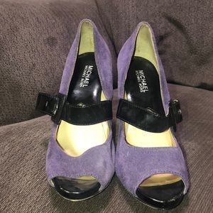 Michael Kors purple suede high heels
